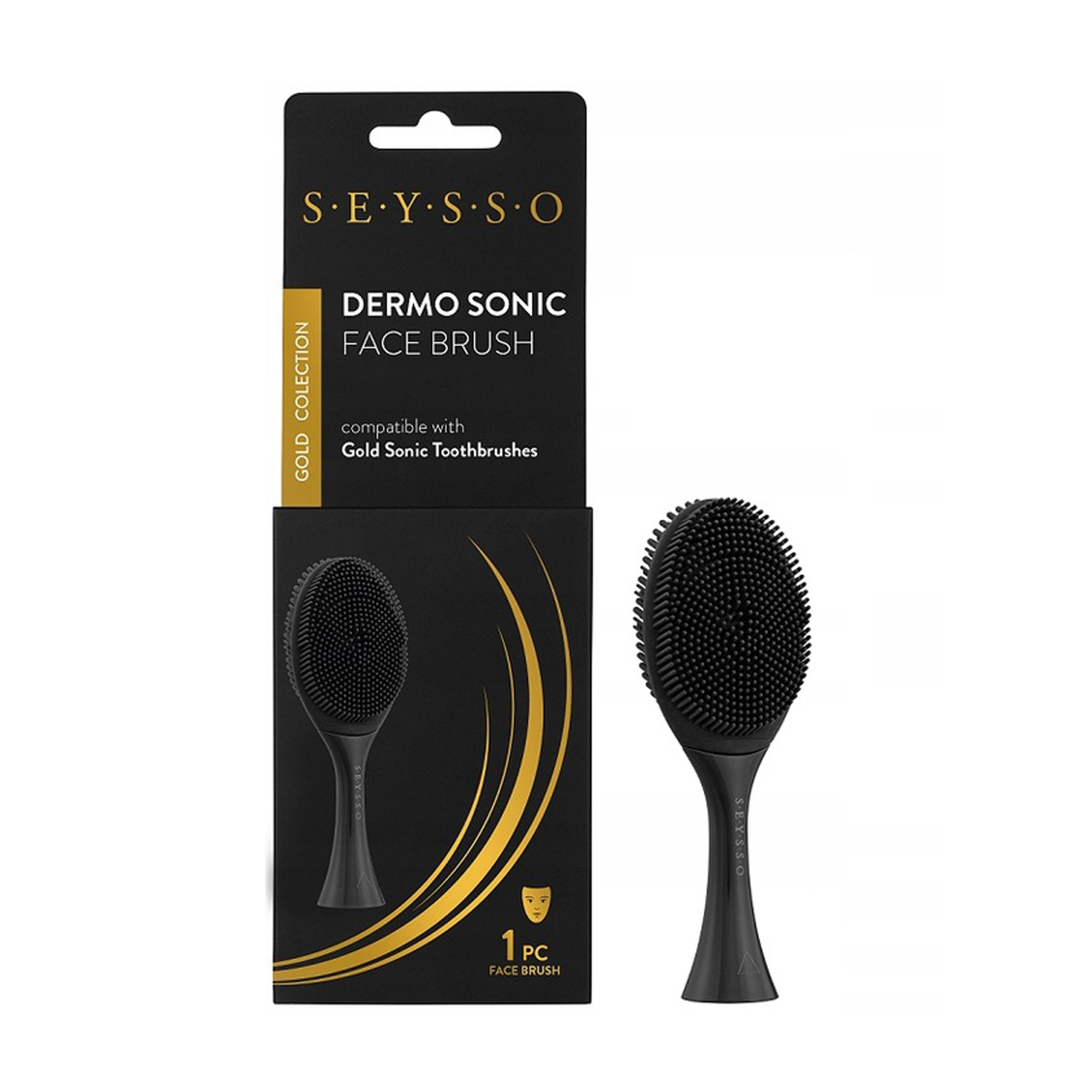 Змінна насадка для електричної зубної щітки Seysso Gold Dermo Sonic Face Brush для масажу обличчя, 1 шт